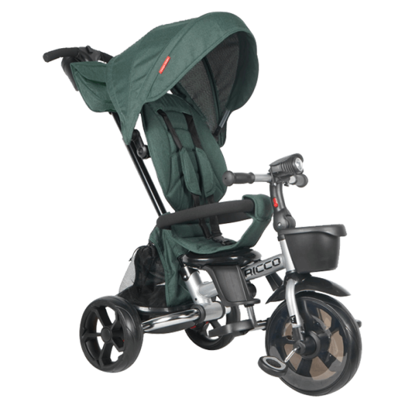 Купить Трехколесный велосипед детский TechTeam Ricco темно-зеленый